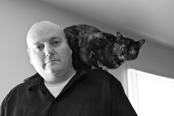 Dave with Cat - Posed